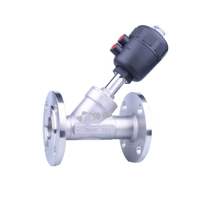 气动法兰角座阀