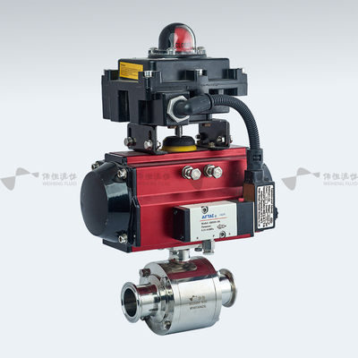 气动三片式全包球阀