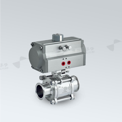 气动三片式快装球阀