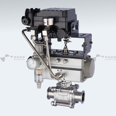 气动三片式球阀